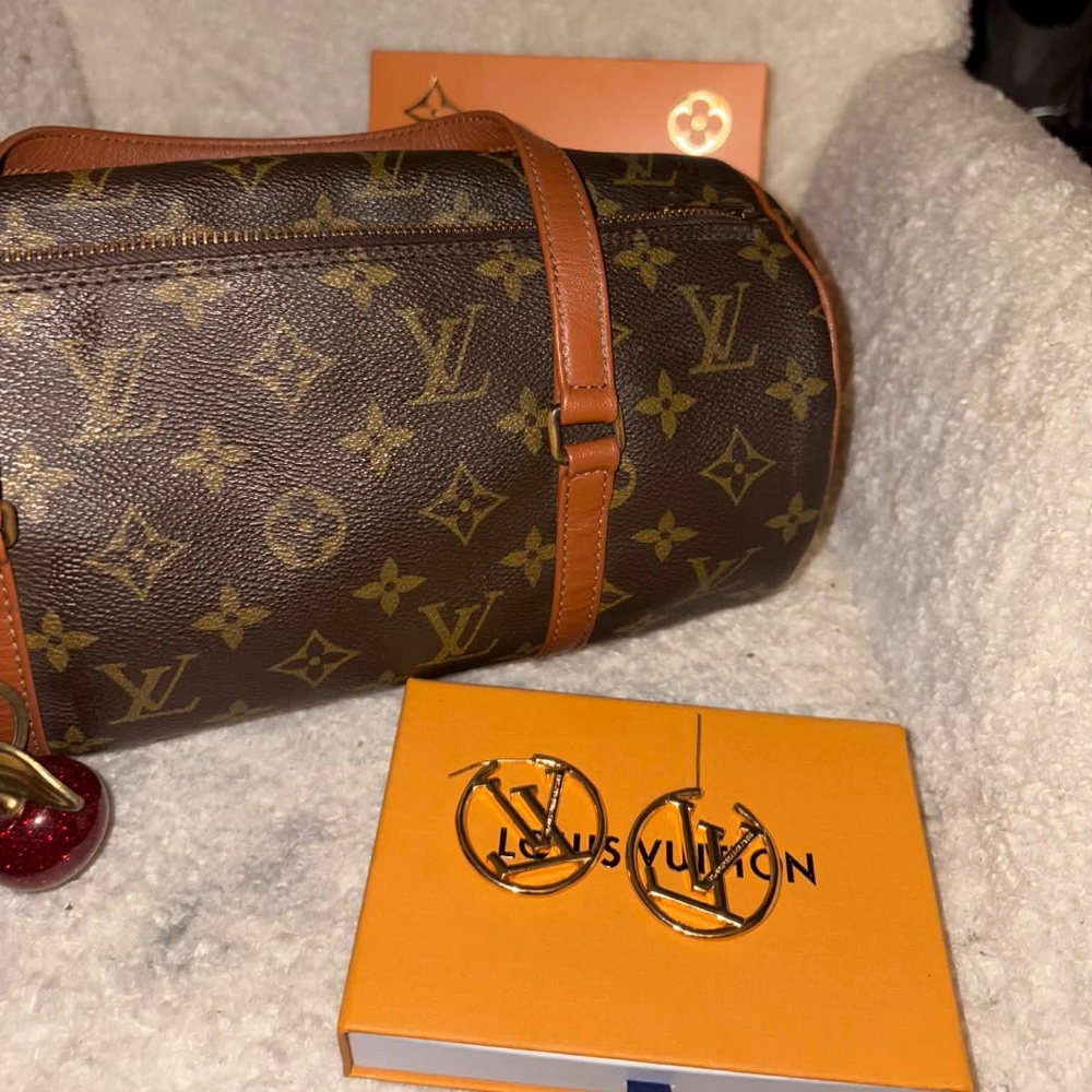 Vintage Louis Vuitton Bag Vintage Louis Vuitton hoop earrings
